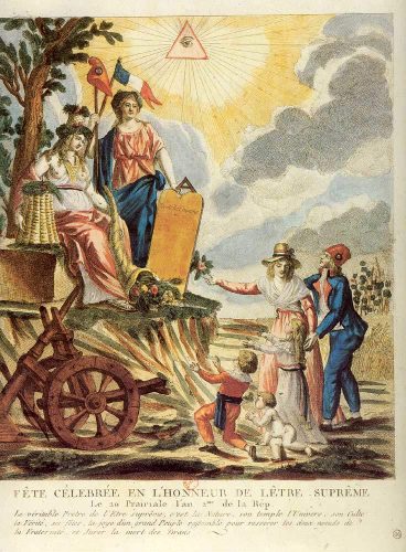 230 years ago today, the revolutionary French government, led by Robespierre, established a new religion: the 'Cult of the Supreme Being.' Contrary to popular belief, this was not a form of atheism, but a monotheistic faith, supposedly based on reason.