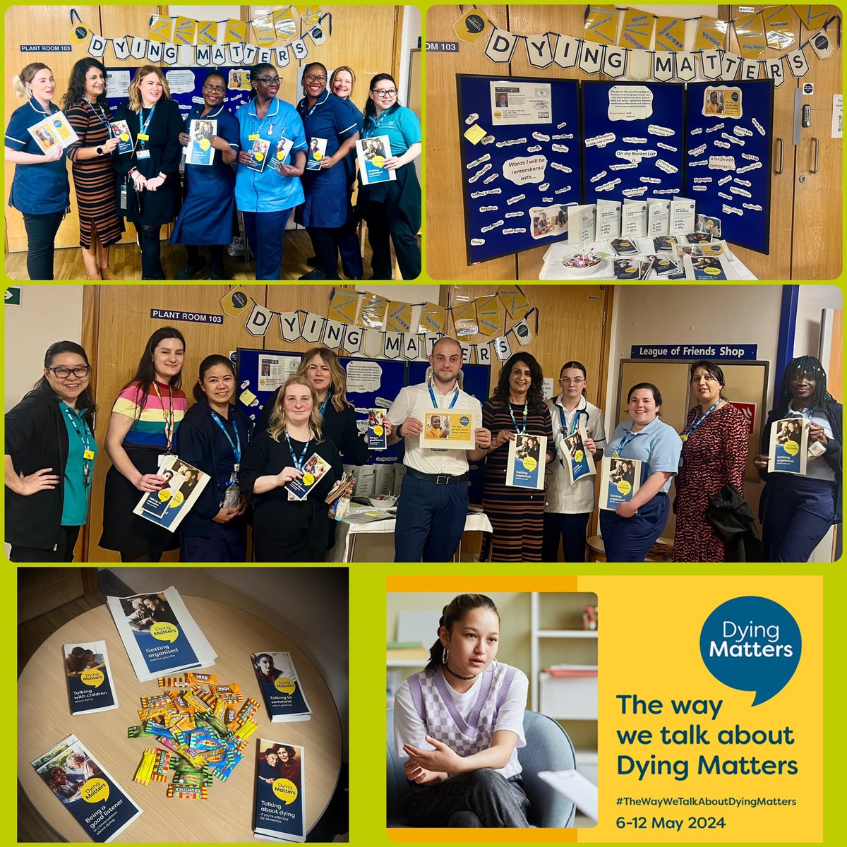 Team Emergency Management, are proud to support ‘Dying Matters Week’ 2024 💙💛 Raising awareness showing support to colleagues, patients and relatives. #itsgoodtotalk #DyingMattersAwarenessWeek @Kam_Madar @rawbubbles9 @TeamFrailtySWFT @Corporatenurses @ellierw1