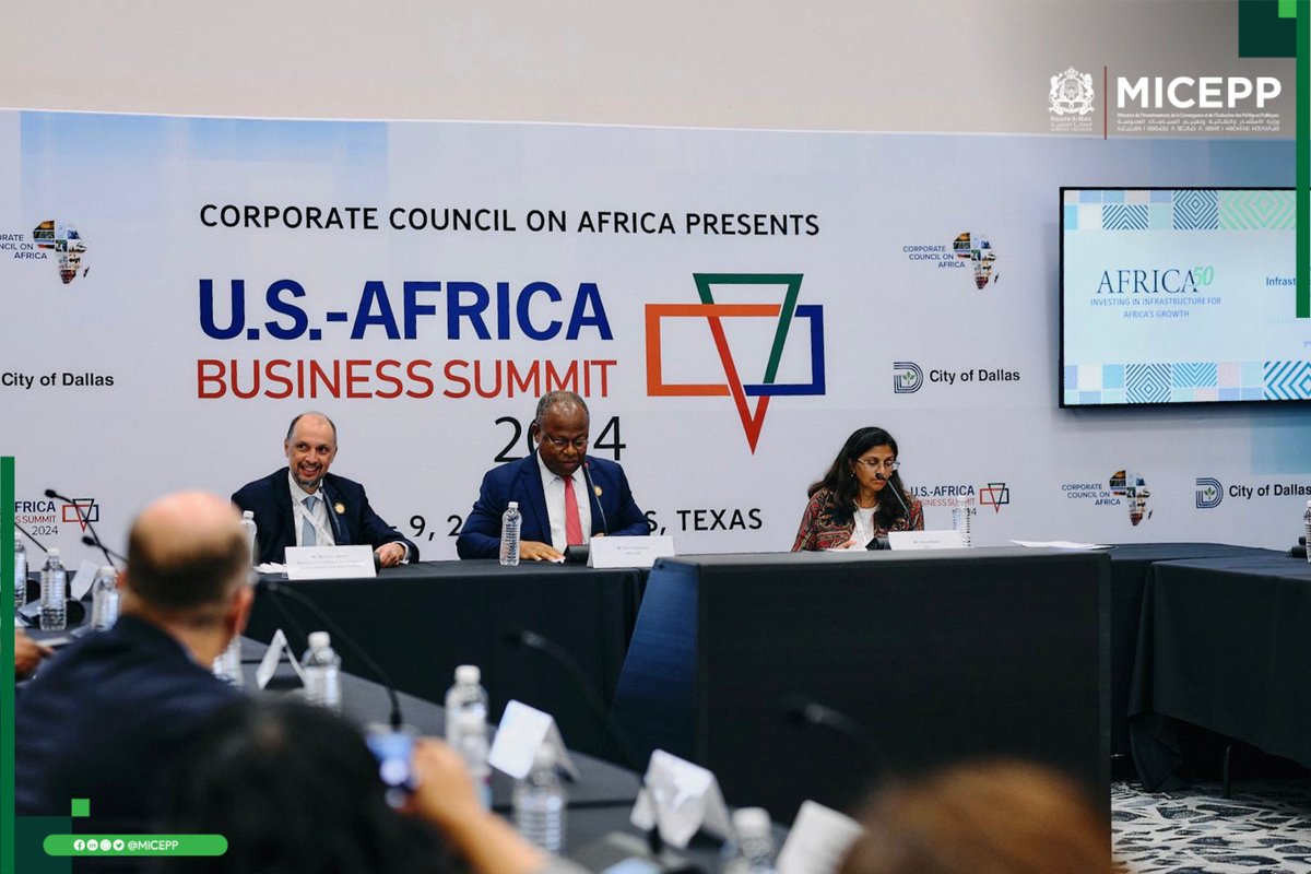 Mr. @mohcine_jazouli was a key participant at today's round table at the US Africa Business Summit! Delving into the theme 'African Infrastructure Investment: Impacts & Returns' the event sparked interactive discussions by LPs & asset managers from the U.S., Africa & beyond.(1/2)
