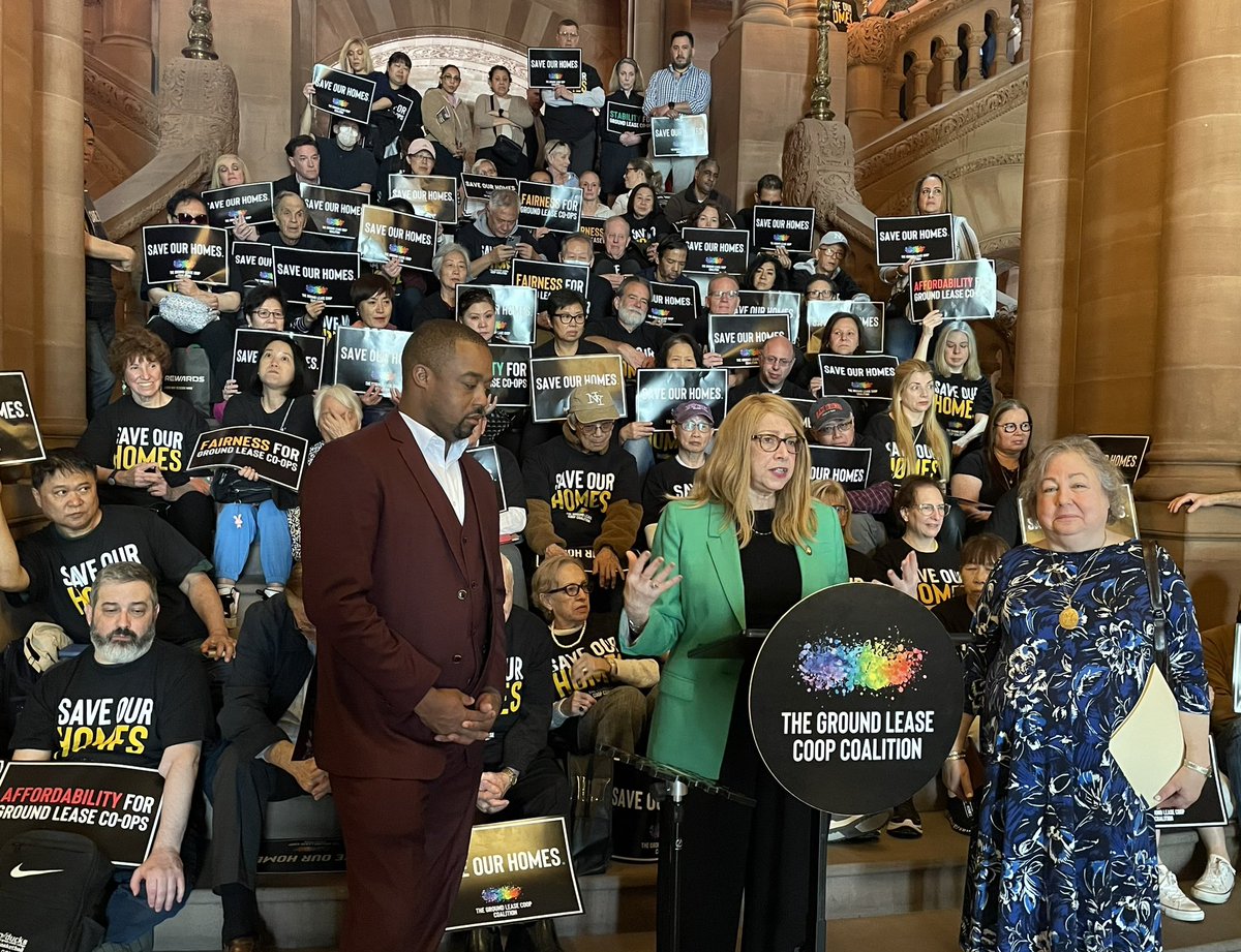 Over 30k NYers live in ground lease co-ops. Our work to preserve affordable housing must protect them, too. With the help of @GLCoopCoalition, we must pass my bill to prevent residents from having to choose between a massive rent hike or leaving the home they own. #SaveOurHomes