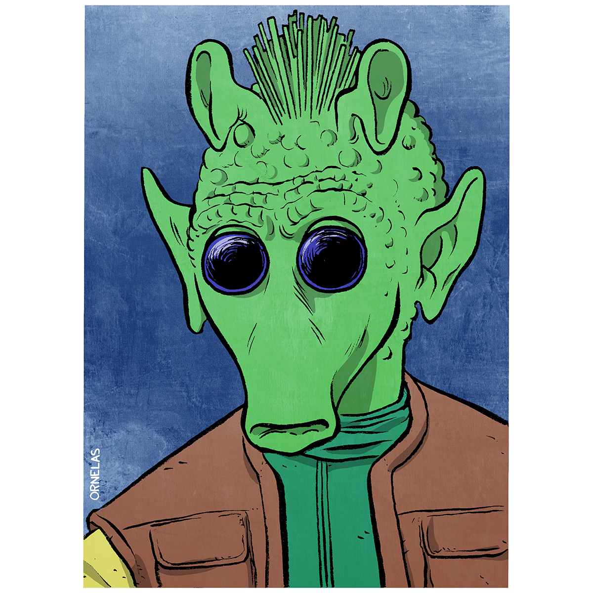 May The Seventh Be With You #BuyOrnelasArt #commissionsopen #comicbooks #comix #supportlocalartists #shopsmall #supportindieartists #starwarsart #maythe4thbewithyou #maythefourth #greedo #Rodian #justiceforgreedo #starwarsbountyhunter