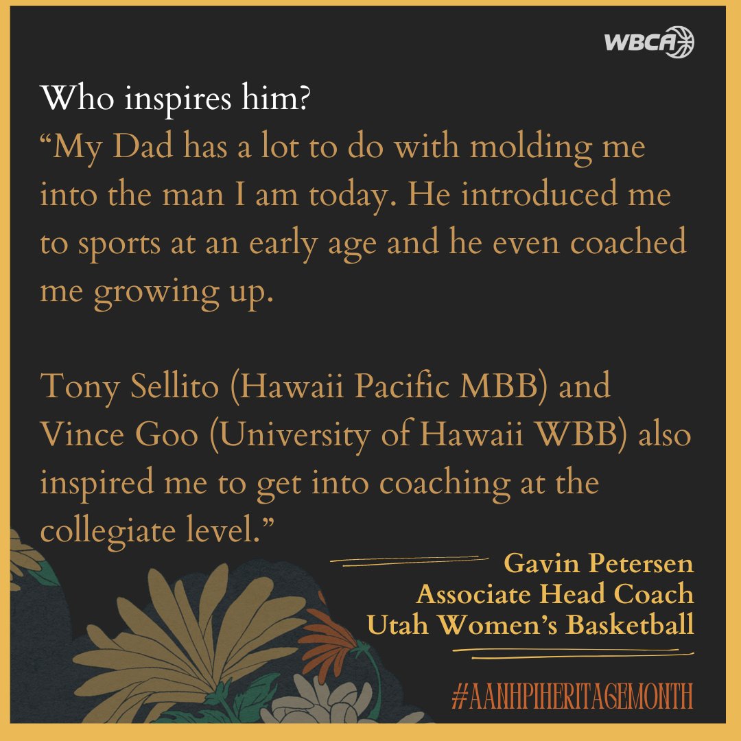 For Utah Associate Head Coach Gavin Petersen, who was born and raised in Honolulu, HI, the culture and the way of life is engrained in him. The way he was raised and the Ohana surrounding him is a big reason why he is the way he is. #AANHPIHeritageMonth @coachgp7