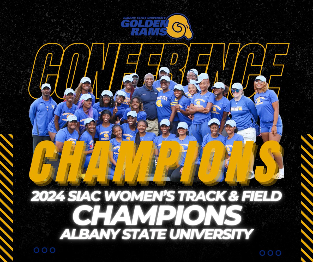 Congratulations to our #AlbanyState 2024 SIAC Women's Track & Field Champions! 🎉 🎉 Your dedication and resilience shine through both on and off the track as Golden Rams.