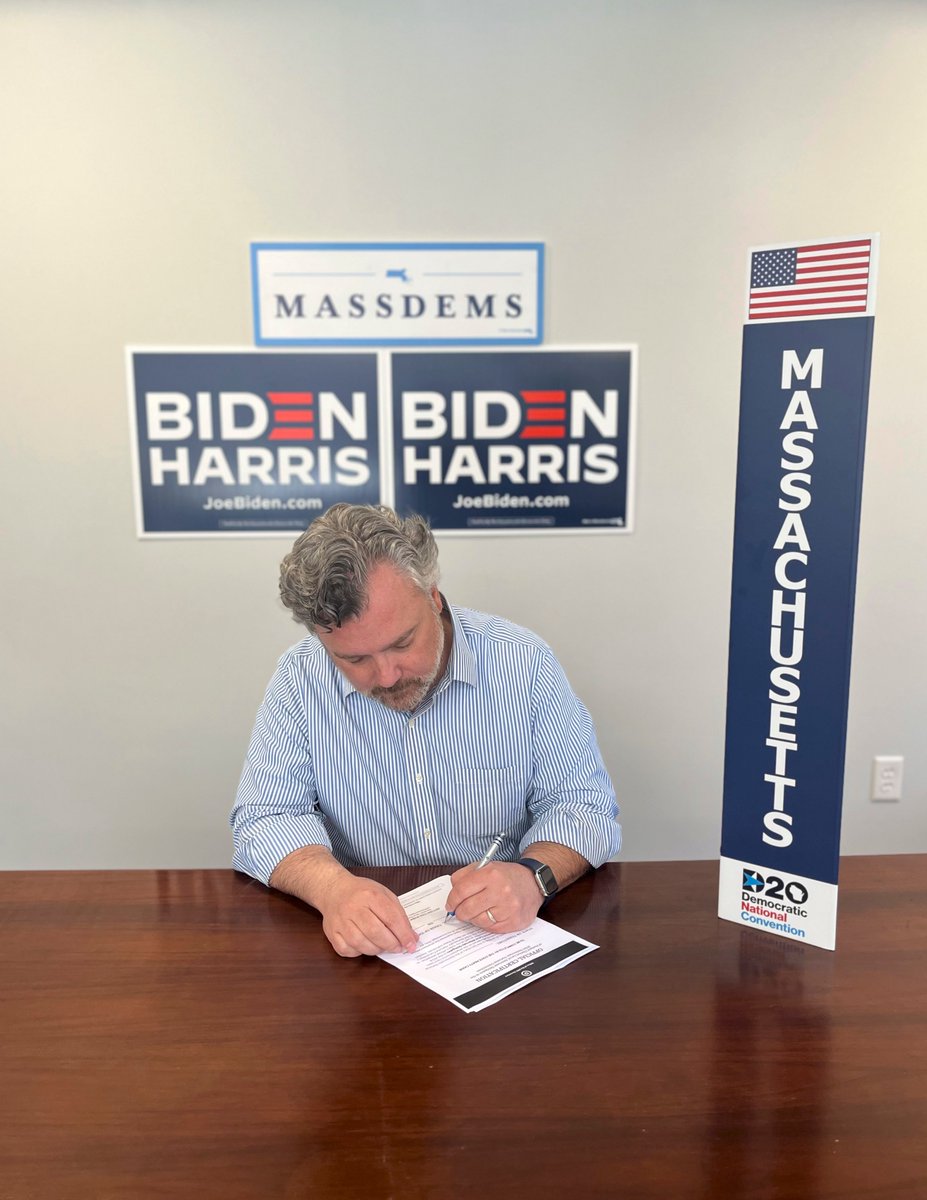 Chair @stevekerrigan certifying MA's delegation to the 2024 #DNC! We're ready for #Chicago2024 to re-nominate and re-elect #BidenHarris2024 @DNC @DemConvention