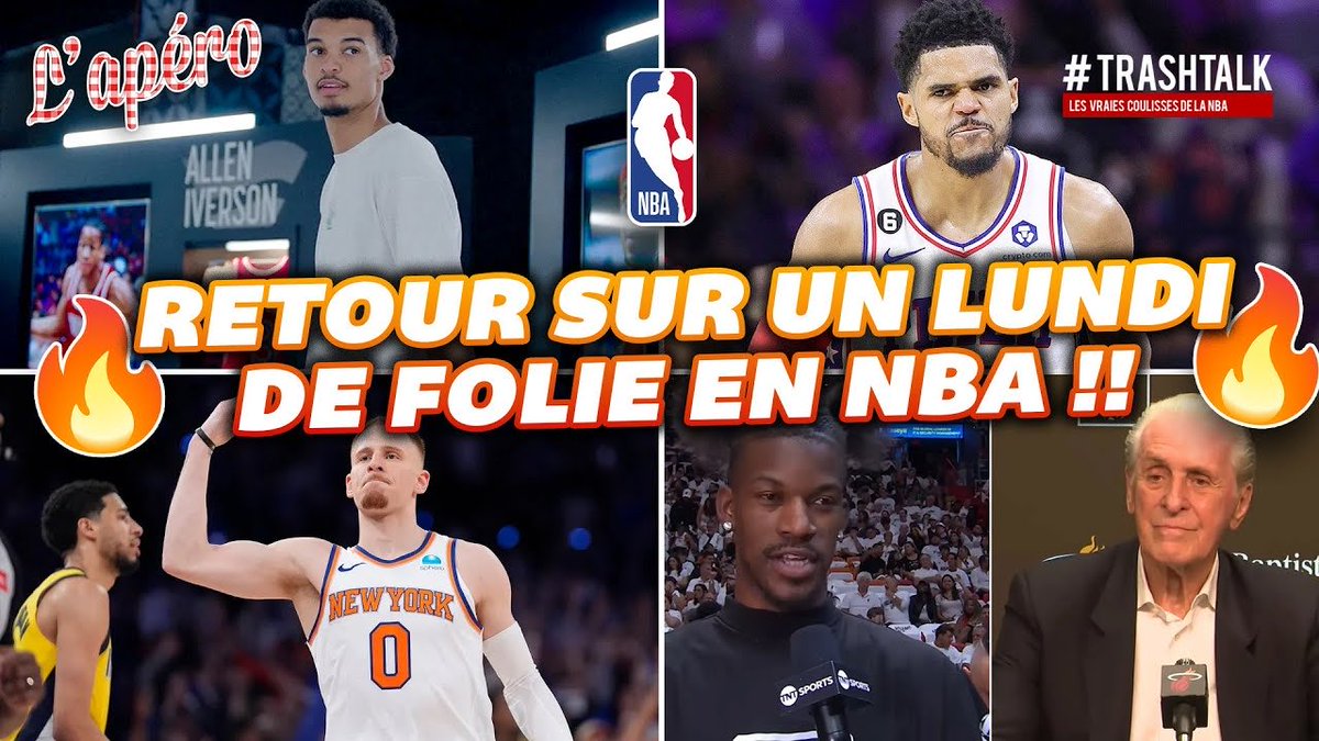 🔥 APÉRO LUNDI DE FOU EN NBA !! 🔥

Mais c’était quoi ce lundi de malade ?! 💀

- Wemby rookie de l’année unanime !
- Pat Riley vs Jimmy Butler : qui a raison ?
- Knicks vs Pacers : un finish controversé 
- Sixers : what’s next ?

BON APÉRO !! 🥰🥰

➡️ youtu.be/o4dBVpR0P38