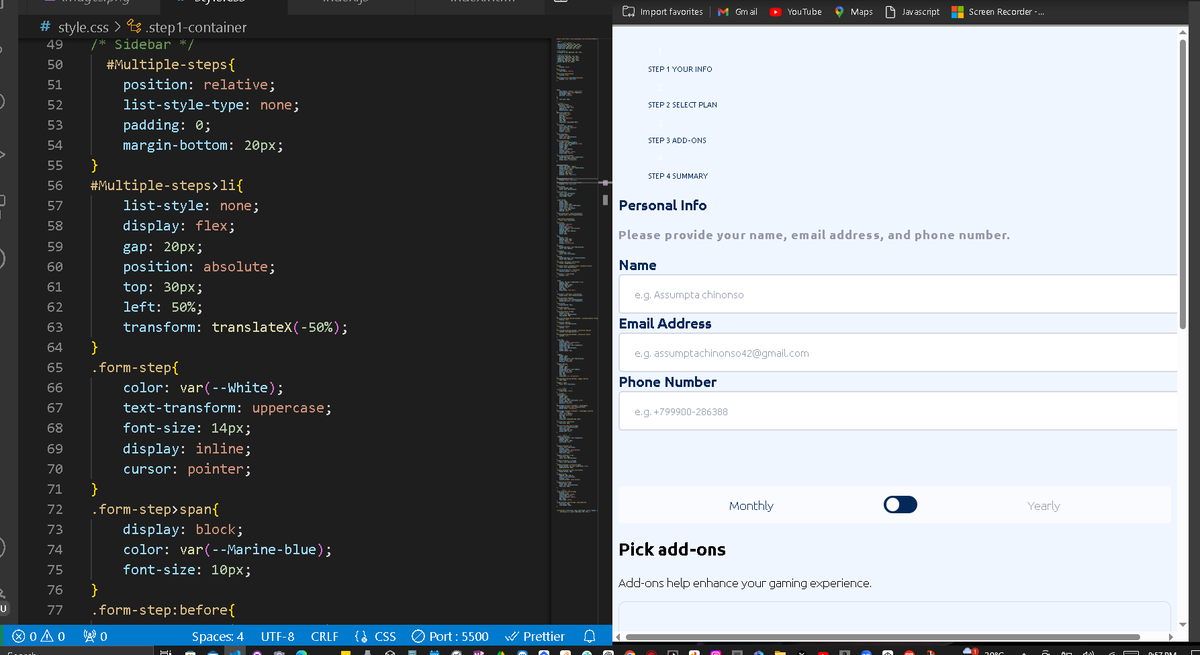 Assumptachinon3's tweet photo. Day 2 of my #15daysofCodeChallenge
implementation of CSS for the desktop view and I couldn't finish, there was no light. Who knows if I will meet up with this challengeπ©
@hertechtrail
@tech_bella
#15dayscontentchallenge
#HTTACohort9 #hertechtrailacademy https://t.co/SW50U3J2uT