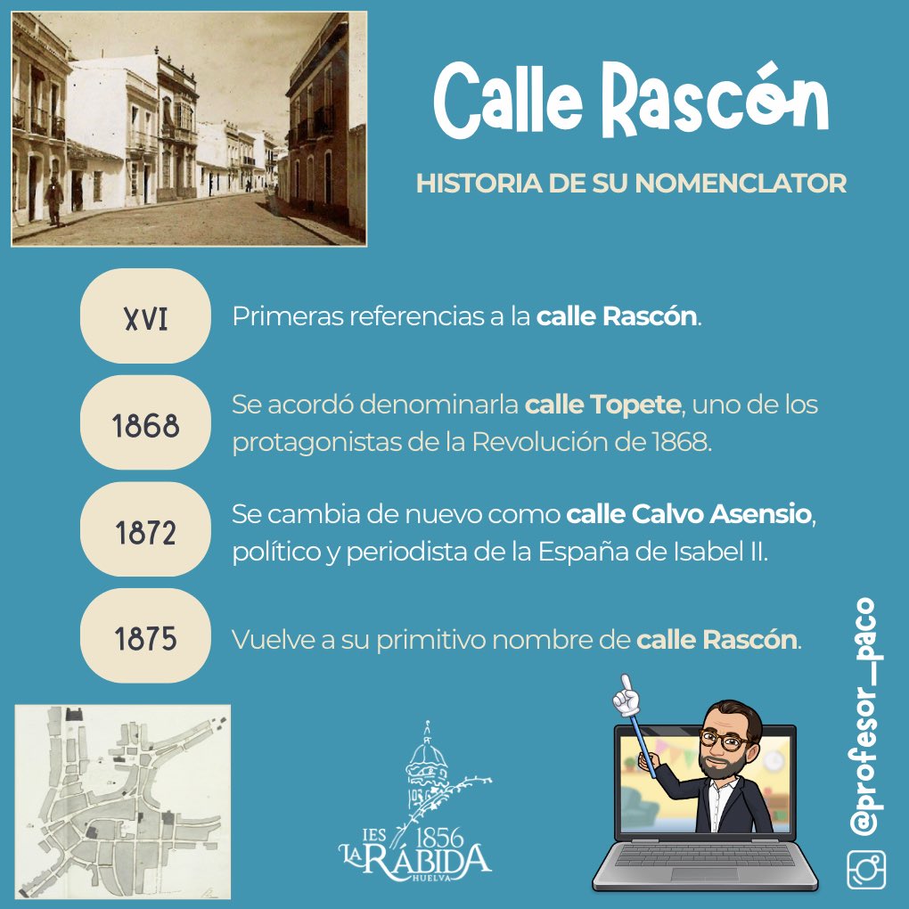 profesor_paco's tweet photo. Aquí os dejo una breve historia sobre la calle Rascón y los distintos nombres que recibió. #Huelva #HistoriadeHuelva https://t.co/w8w4HEm3oH