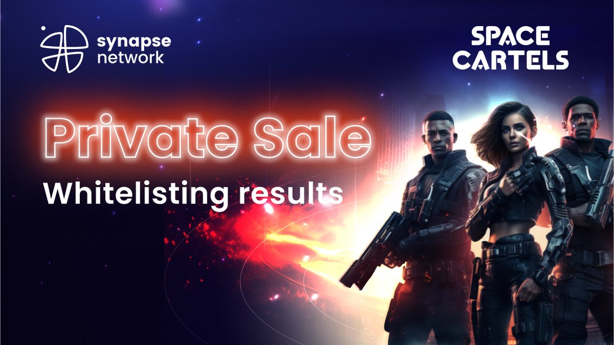 Results of @SpaceCartels WL competition are here! 🫡 Check it now and get to know if you're one of the winners ⤵️ synapsenetwork.medium.com/space-cartels-… 🔓 Remember to pass the KYC before the sale!