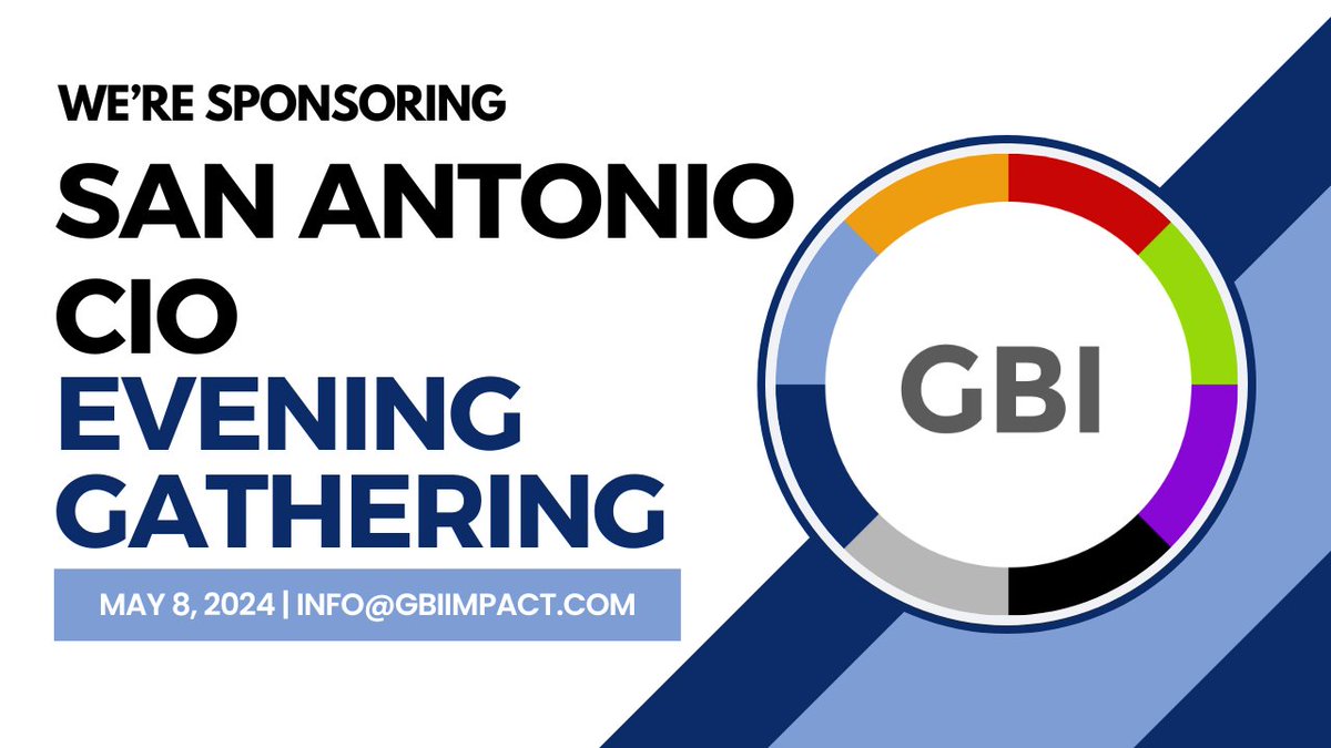 🚨#SanAntonio - we're headed to you tomorrow evening (5/8)! Join us at the #CIO Evening Gathering and let's talk to us about your #cloudnetworking and #security needs.💪

➡ Hope to see you there: gbiimpact.com/evening-gather…

#cloud #cloudnetworking #meetup #multicloud @GBIImpact #IT