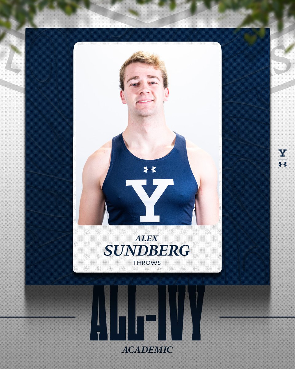 📚 Congratulations to Alex Sundberg of men's track and field, who has earned Academic All-Ivy League recognition for the outdoor season! READ ➡ tinyurl.com/3nkae76t #ThisIsYale