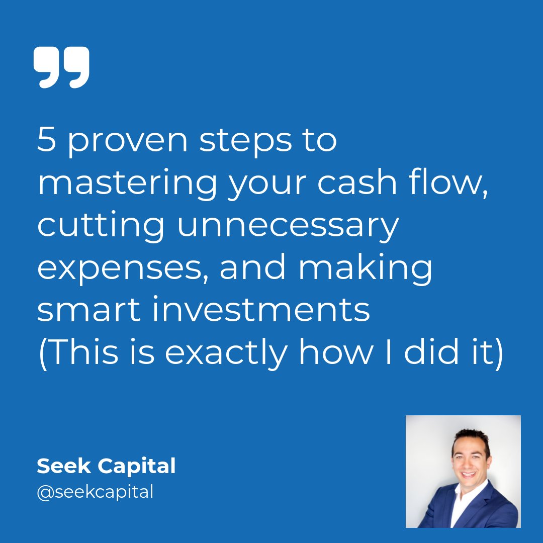 SEEKcapital's tweet photo. 1. Track every penny that comes in and out 📊
2. Set a budget and stick to it 💼
3. Cut costs where you can ✂️
4. Invest in growth 🚀
5. Always educate yourself 💡

#FinanceTips #EntrepreneurLife #SmartMoney https://t.co/seDipvaUZ2