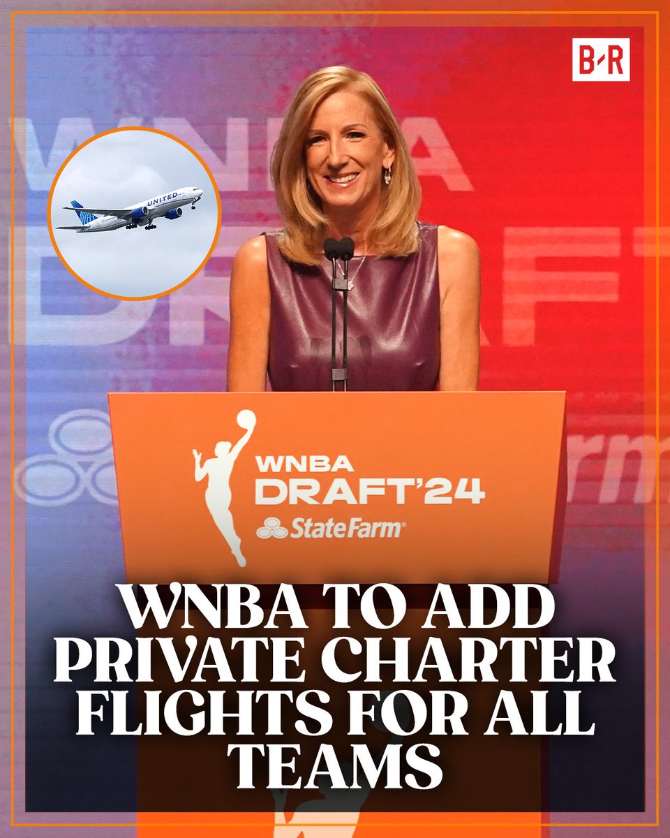 WNBA commissioner Cathy Engelbert announces teams will start chartered travel for all regular-season games starting as early as this season ✈️🙌