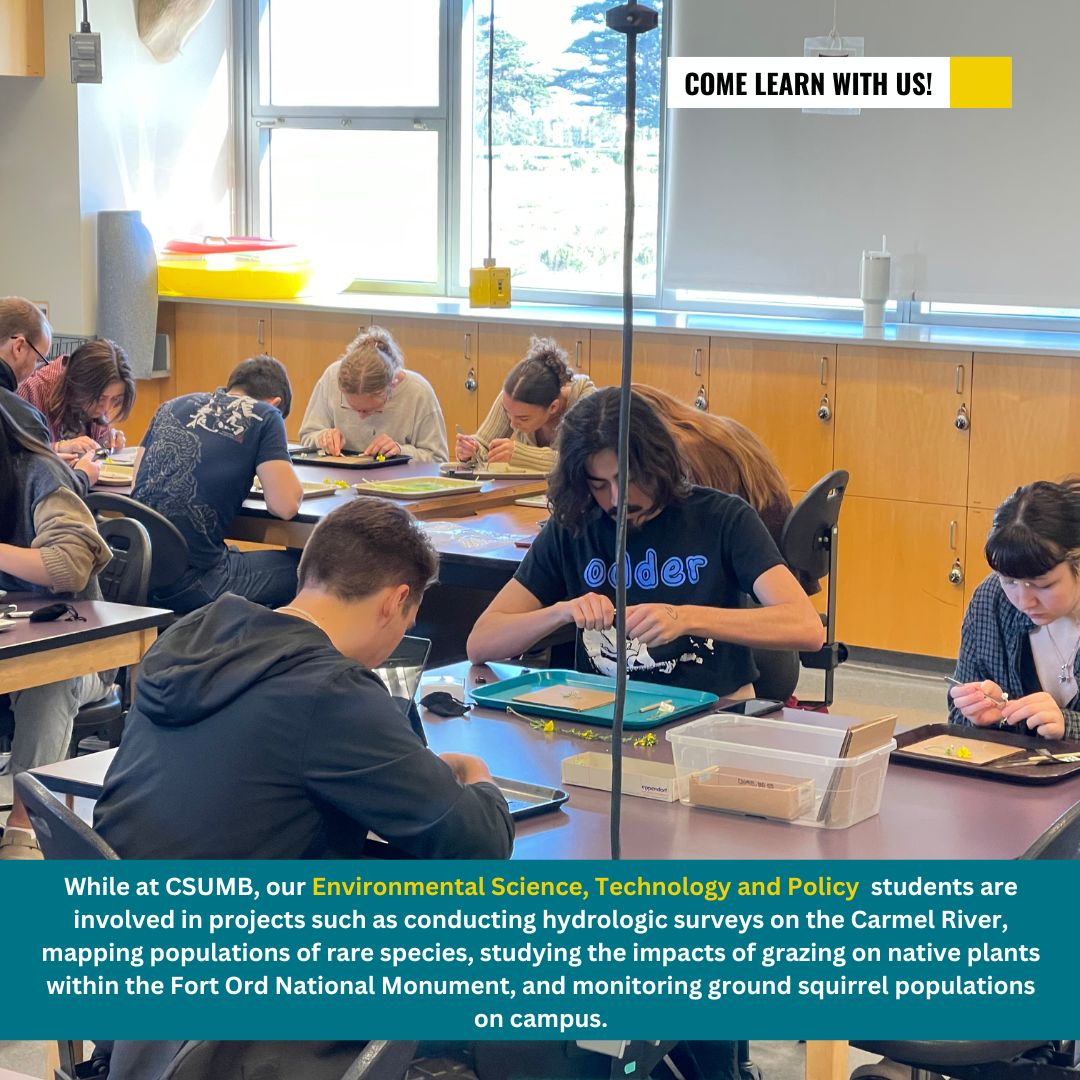 csumb_aes's tweet photo. Come Learn with Us in the Department of Applied Environmental Science (AES)!
#CSUMB #CSUMB_AES #csumbscience https://t.co/7XpgwhFW6b