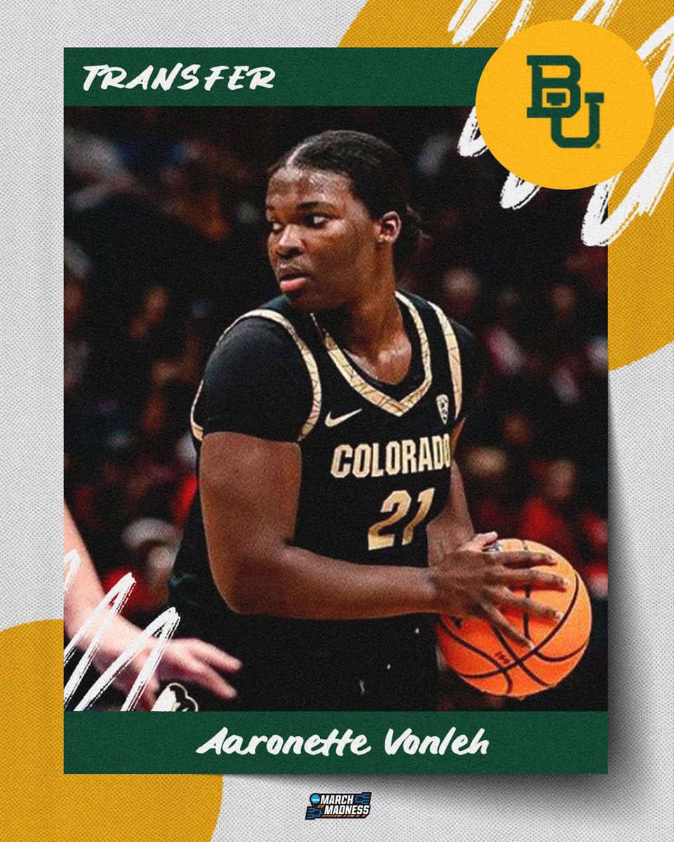 The newest Baylor Bear🐻 @aaronettevonleh has officially transferred to @BaylorWBB ! #NCAAWBB
