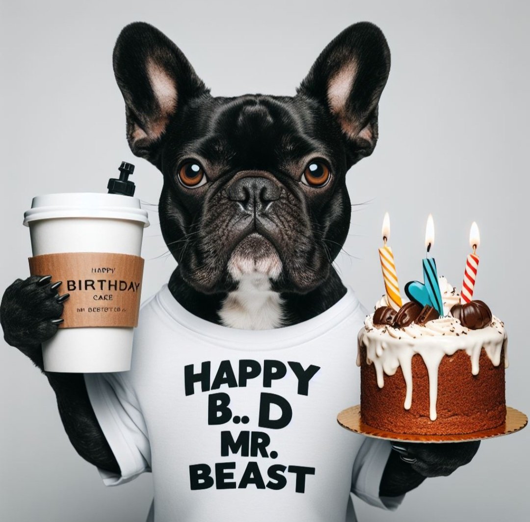 🎂For Mr. Beast's birthday, 'Frenchie wif coffee' decided to host a small giveaway.
We're giving away 3x$50  to anyone who
1. Follows us on Twitter 
2. Retweets this post 
3. Likes this post
The prizes will be on our Twitter account on May 9 at 7 PM UTC+2.🎂
@MrBeast #memetoken