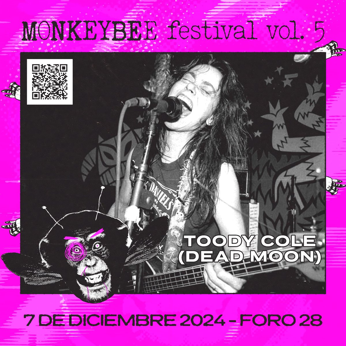 #Musica ¿Se lo perdieron? @MonkeyBeeFest anunció su primer acto confirmado: Toody Cole de Dead Moon. 07/Dic, Foro Veintiocho. Pronto más información de los demás invitados. Boletos por WEGOW: wegow.com/us/concerts/mo… #Festivales #Rock #Garage #Punk #MonkeyBee #Agenda