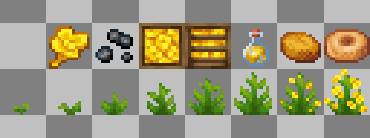 ANOTHER FARMER'S DELIGHT ADDON!!! This time i got to make textures for a fried food expansion!! i had no idea canola was a flower lol #minecraft #pixelart