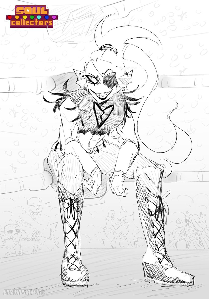 Underfell Undyne got new boots so y'know I had to doodle her-

#undertale #soulcollectors