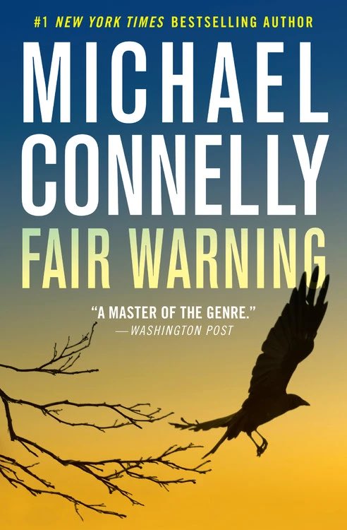 I just read FAIR WARNING, my first non-Bosch book. Great plot, suspenseful writing, engaging characters and yet … I miss Harry Bosch. There’s just something about his noble, wounded character  … #michaelconnellybooks #harrybosch