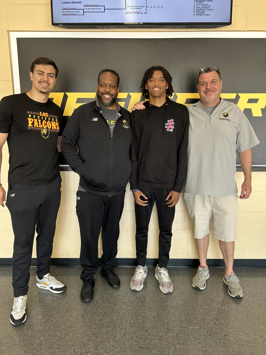 Had a great experience at Pfeiffer today. Thank you to Coach Pete, Coach Spencer & Coach Lundvall for inviting me.