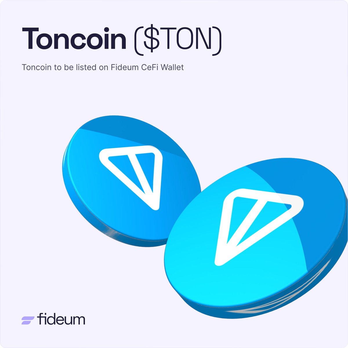 Toncoin ( $TON ) is coming to Fideum's CeFi platform tomorrow, May 8th.💥 Get ready to transfer and trade TON on Fideum. You'll also have the flexibility to swap $TON with $FI directly, giving you more ways to manage and grow your digital assets.