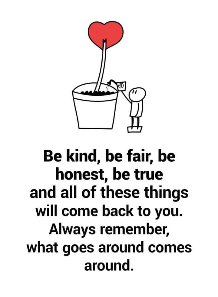 Be kind, be fair, be honest and be true 💕... #ThoughtForTheDay #life #quotes #quote #JoyTrain