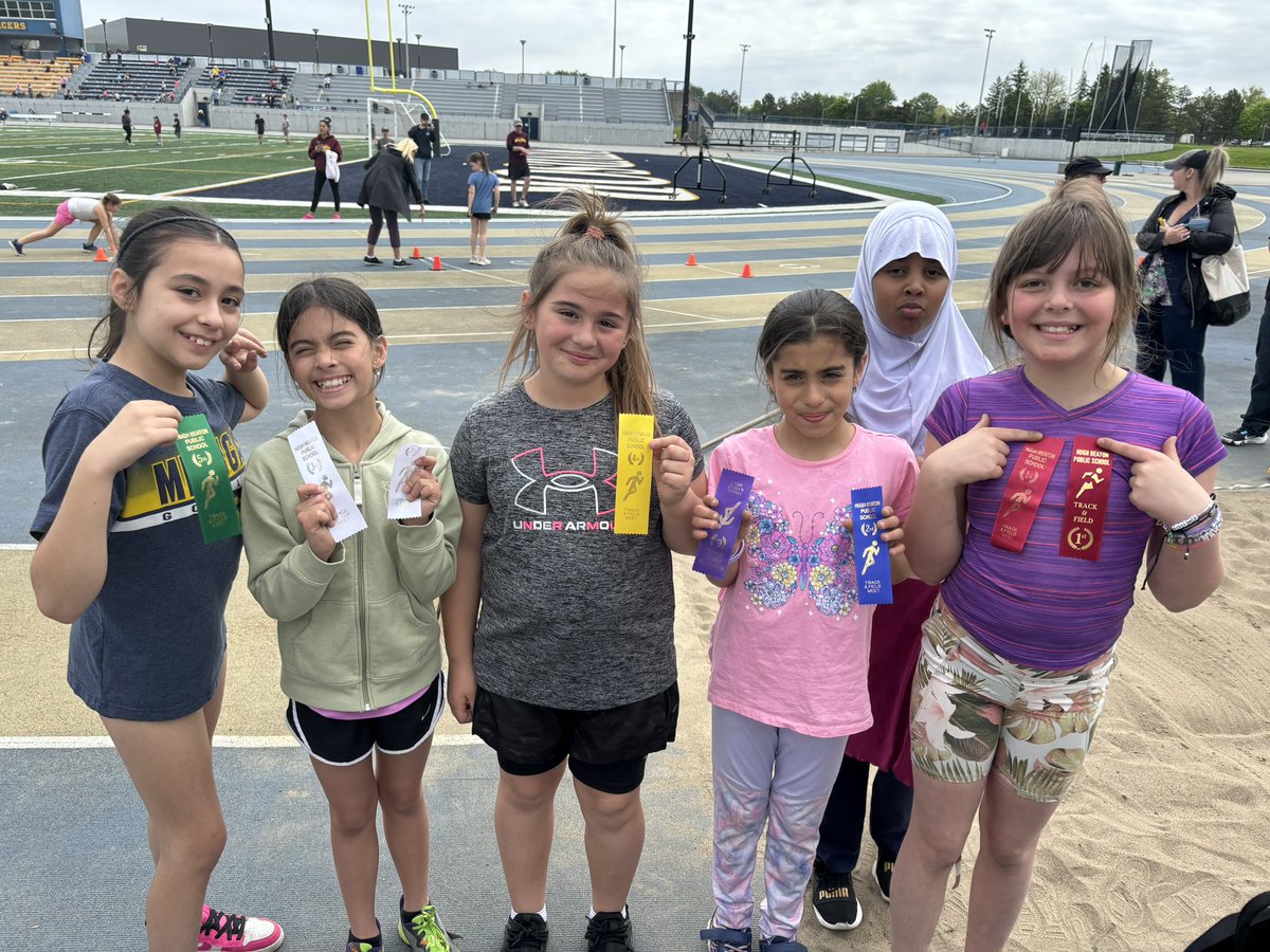 Standing long jump athletes at @HBeatonBulldogs track meet!