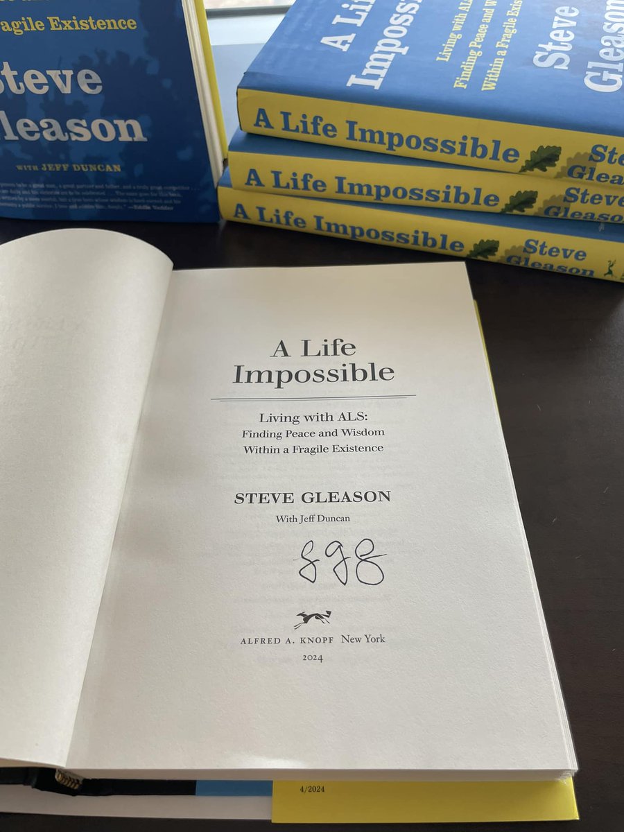 Now’s your chance to win a SIGNED copy of @SteveGleason's “A Life Impossible” - we’ll be pulling TWO names to win a signed copy every single hour from 3 PM TO 7 PM! #37 Make your donation now --->> givenola.org/teamgleason