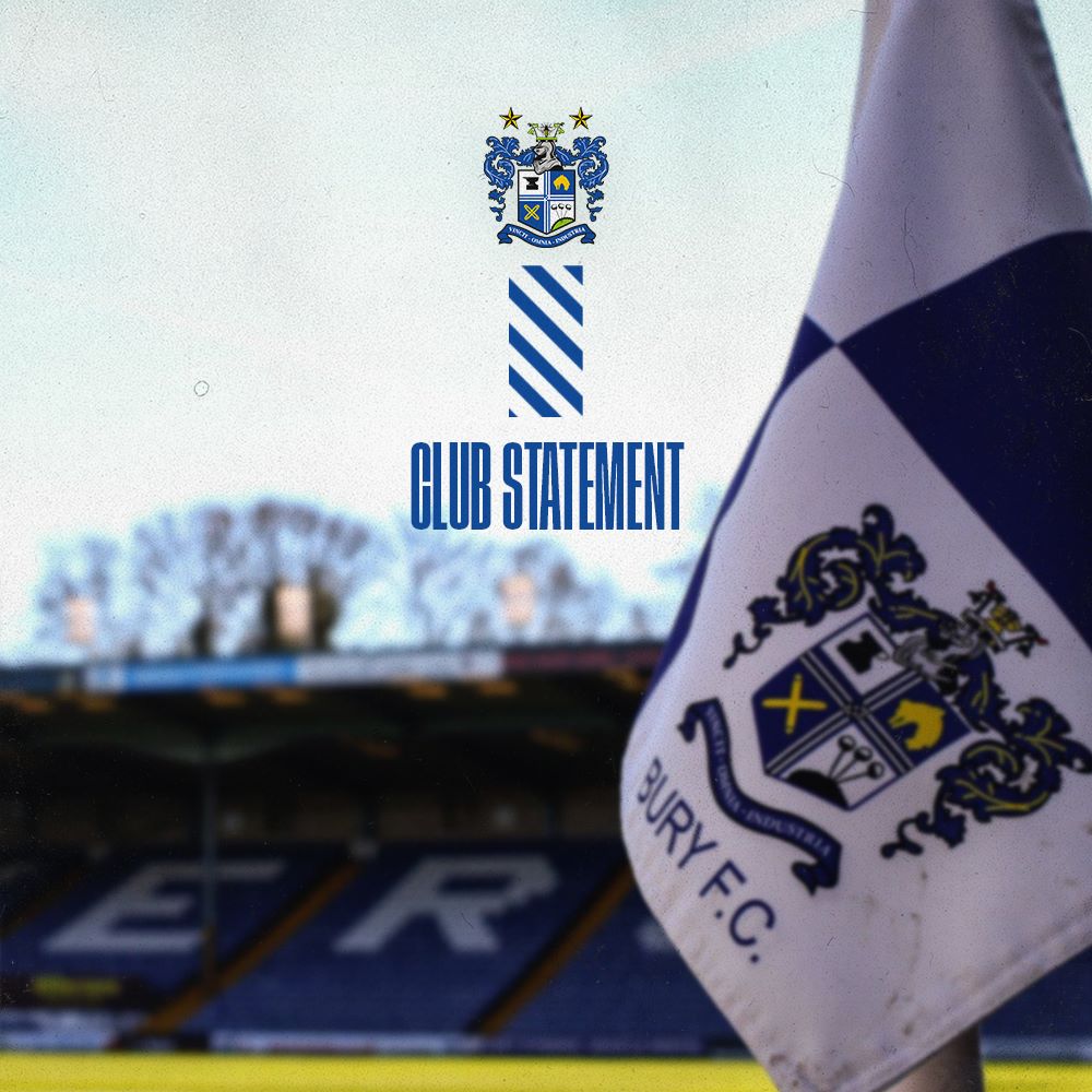 Club Statement: Further to our statement over the weekend we have today had further conversations with Greater Manchester Police, around crowd issues in the play off final at Ericstan Park on Saturday. Read more here: buryfc.co.uk/club-statement… #BuryFC