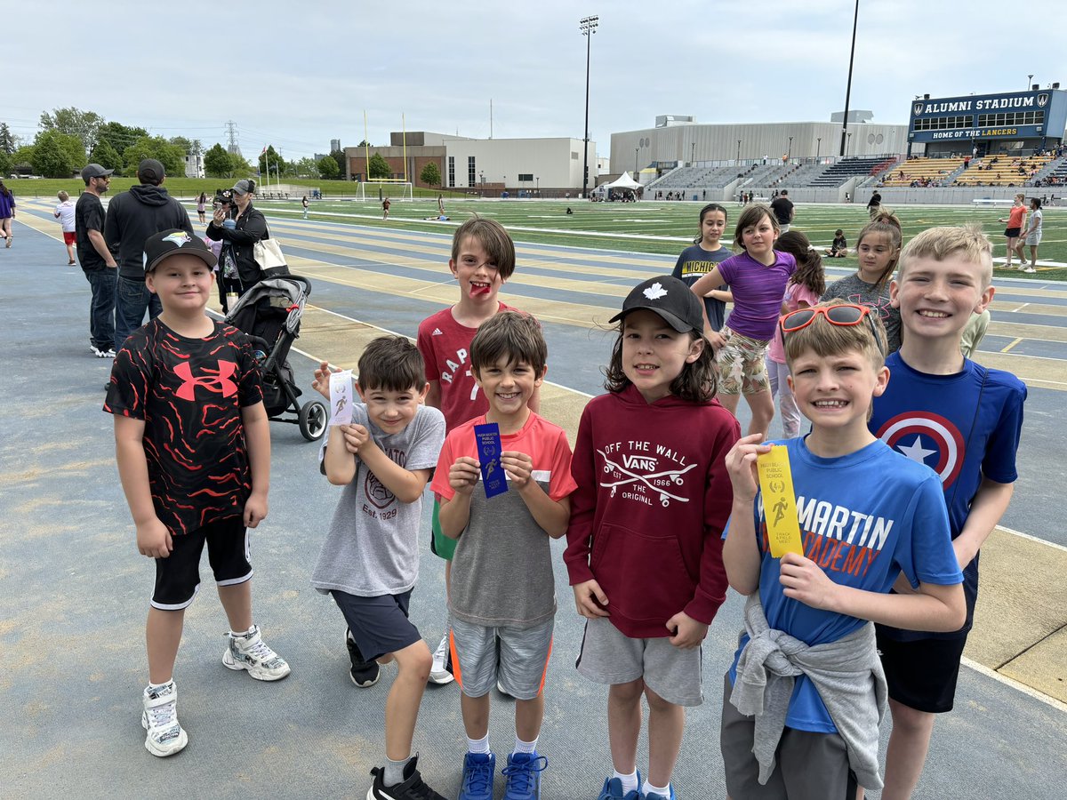 Standing long jump athletes at @HBeatonBulldogs track meet!