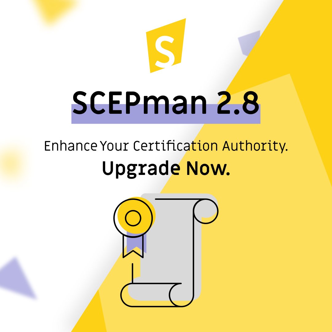 scepman_'s tweet image. 🚀 Launching SCEPman &amp;amp; Certificate Master 2.8! Improved OCSP speeds, refined logging, live revocation checks in Certificate Master, and more! Look at the details at 👉 docs.scepman.com/changelog