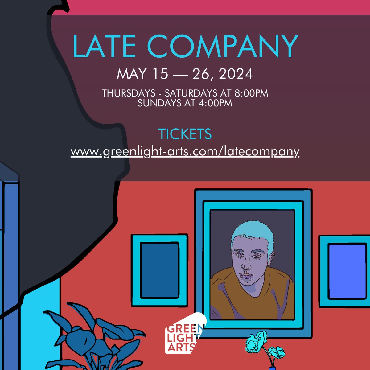 Next week, we welcome our first audience to the CCPA for Late Company! Book your tickets NOW at greenlight-arts.com/latecompany! 💙

#LateCompany #GLATheatreCompany #kwawesome #wrawesome #dtkitchener #theatrewr #explorewr #kwfamous