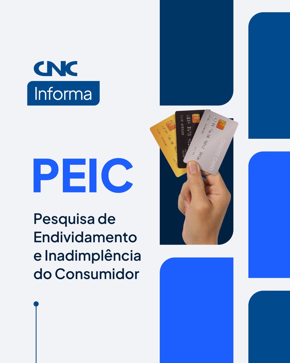 🔎 #PesquisaCNC: Endividamento do brasileiro aumenta pelo segundo mês seguido, sem alta da inadimplência, revela a Pesquisa de Endividamento e Inadimplência do Consumidor (Peic).

Hoje, 78,5% das famílias estão comprometidas com alguma modalidade de crédito.