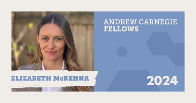 Congrats to faculty affiliate @lizcmckenna on being awarded a prestigious @CarnegieCorp Fellowship 🎉The award acknowledges her research into how civil society organizations can either strengthen or threaten democracy. Learn more: hks.harvard.edu/announcements/…