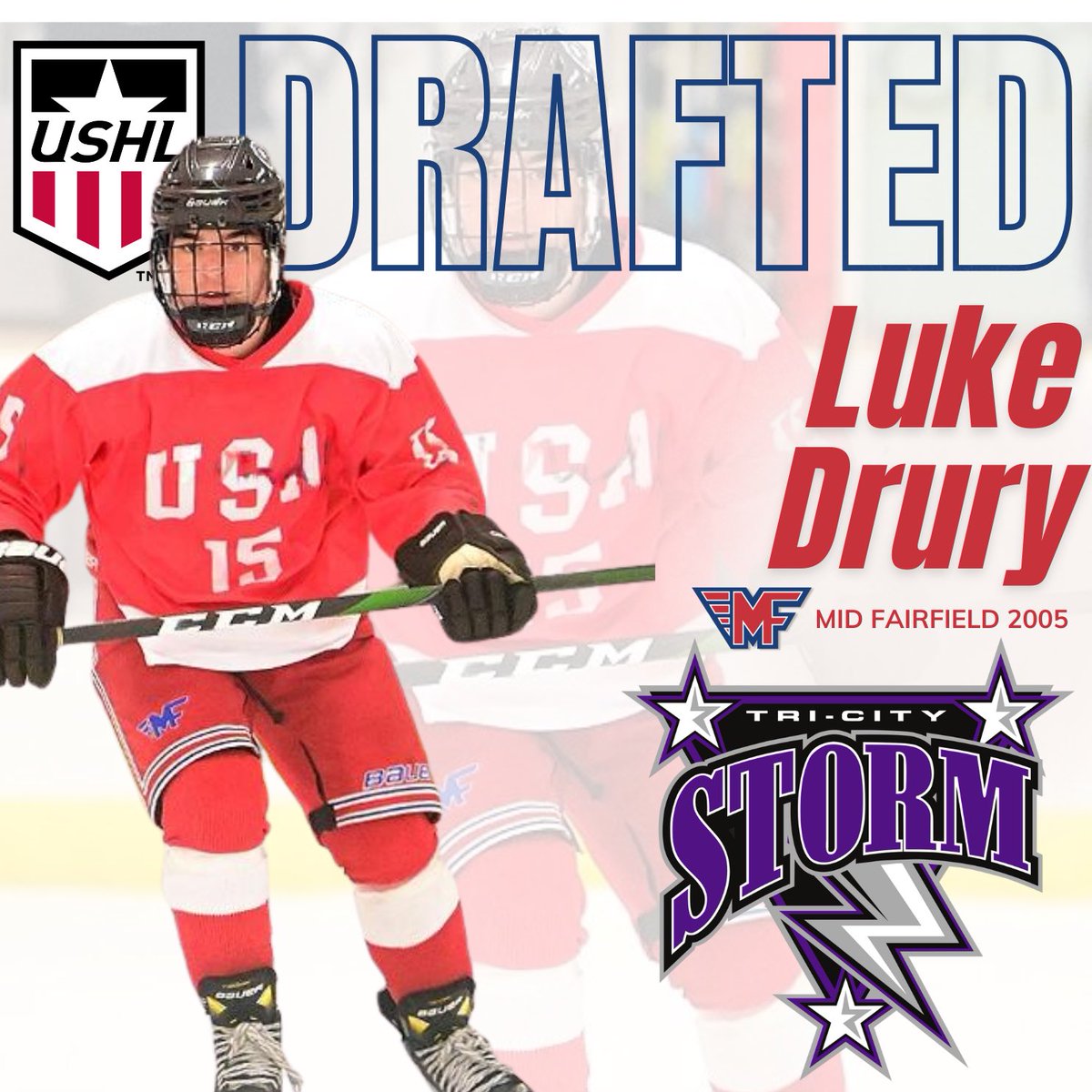 Congrats Luke! @TriCityStorm selected 05 Luke Drury in Phase 2 of rhe @USHL draft #RollMF #USHLdraft