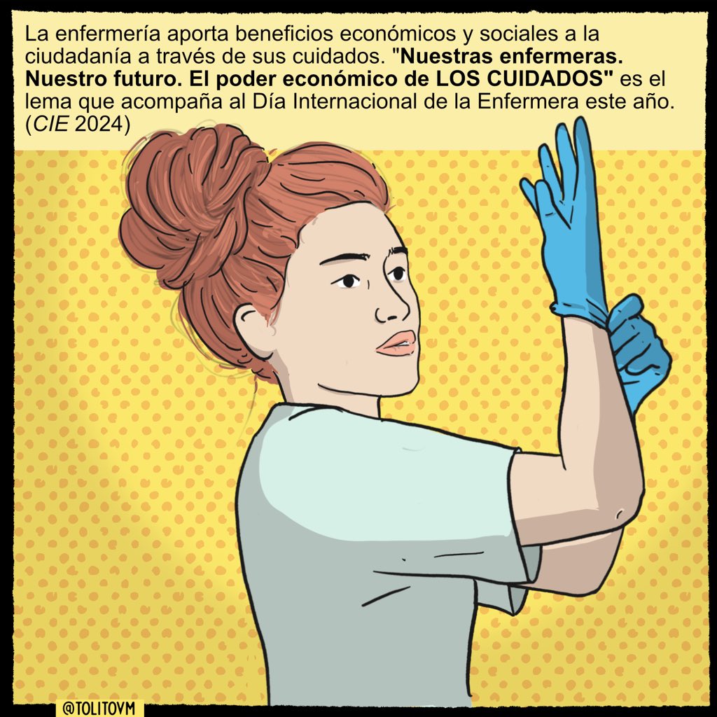 #Enfermería aporta beneficios económicos y sociales a la ciudadanía a través de sus cuidados. NUESTRAS ENFERMERAS. NUESTRO FUTURO. EL PODER DE #LOSCUIDADOS es el lema del #DíaInternacionaldelaEnfermera propuesto por @ICNurses #OurNursesOurFuture 👉🏼 en acortar.link/xKgkdv