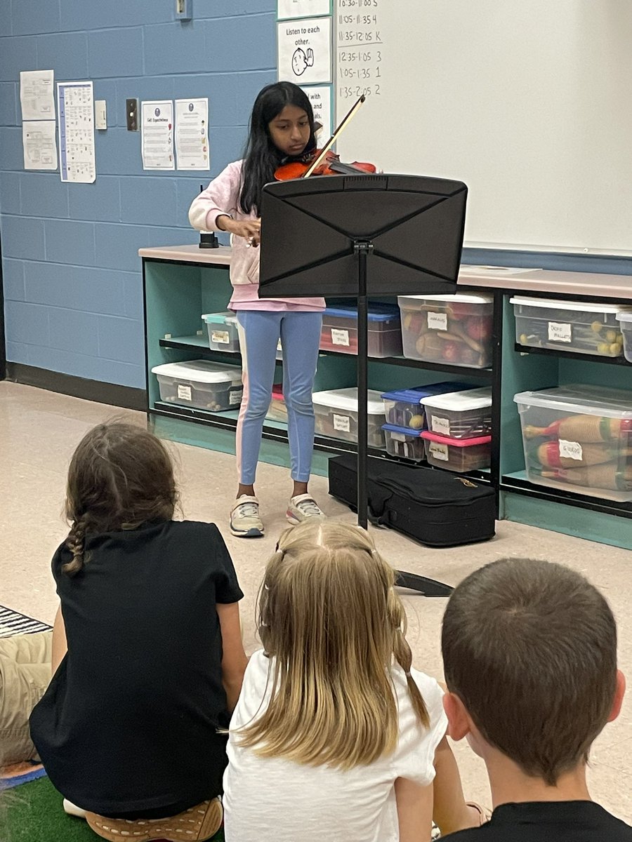 Anya brought her violin and played for us! @dr_cheatham @CCES_Colts_PTO @CrabappleColts @koperniak #CCESColts #fcsmusic
