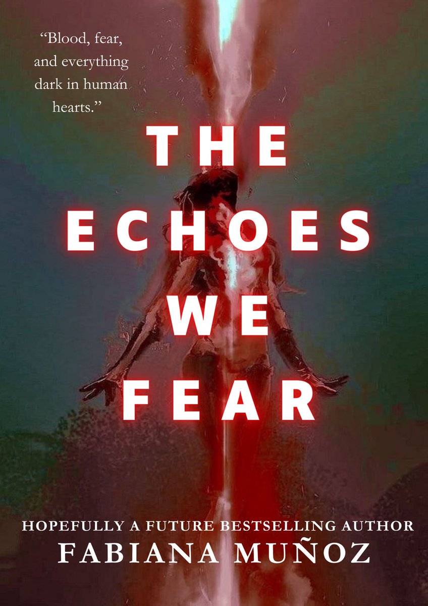 Anyone else make fake book covers on Canva to really ✨manifest✨ things? 

My manuscript BLOOD has a new title thanks to dream agent, @vickyweberbooks 😍😍 

Say hello to THE ECHOES WE FEAR 😈

#writingcommunity #agented #YAfantasy