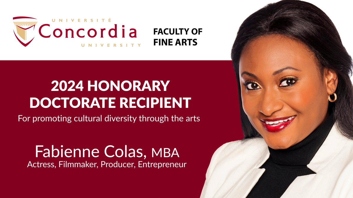 🎉 Dr. Fabienne Colas, your impact on the arts community is immeasurable. Thank you for championing diversity and creativity! Congrats on that well-deserved Honorary Doctorate from Concordia University’s Faculty of Fine Arts 🌈🎨