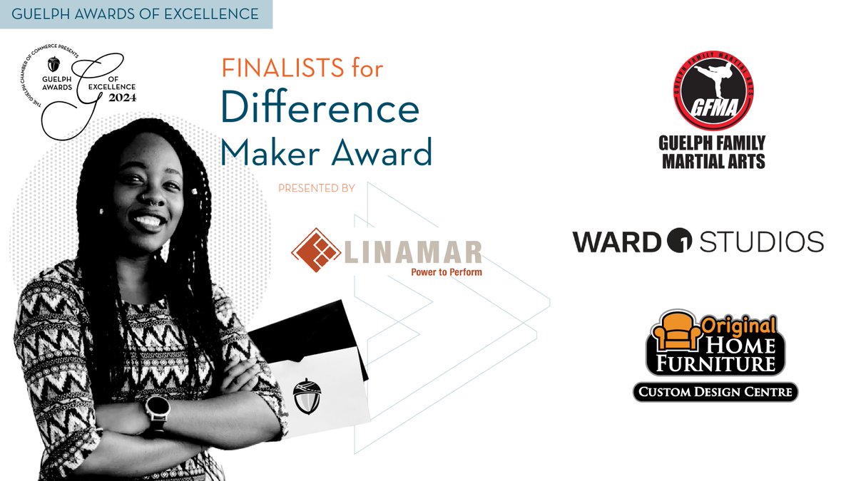 👏Congratulations to our 2024 finalists for the Difference Maker Award :<a href="/GFMA_training/">GFMA MARTIAL ARTS</a>  , Original Home Furniture and <a href="/ward1studios/">Ward 1 Studios</a>   -  Sponsored by <a href="/LinamarCorp/">Linamar Corporation</a>   👏

Tap the link below to reserve your seat for our #AwardsofExcellence today!
bit.ly/49lUdf0
#2024GAE