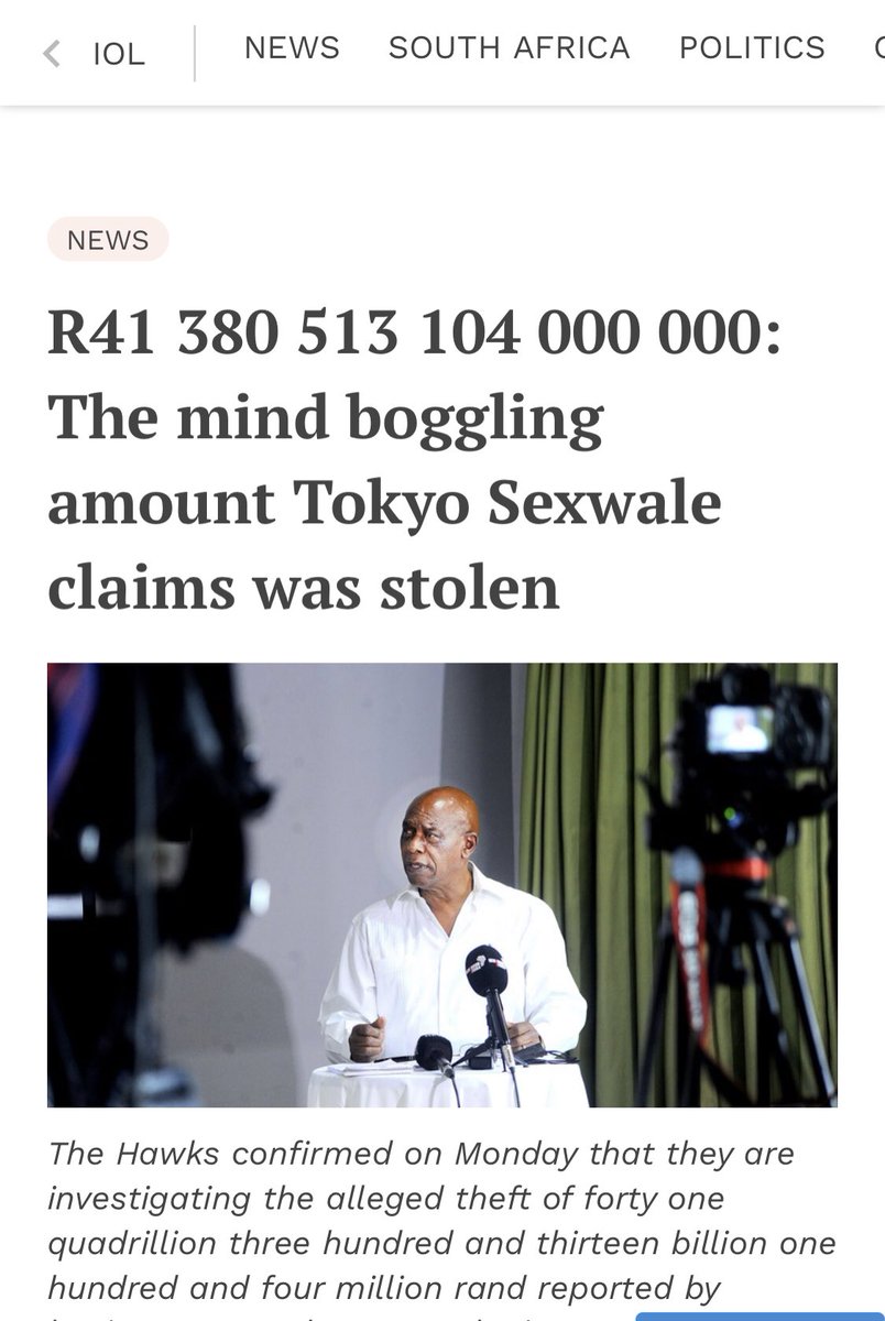 Any feedback from the Hawks ? Tokyo Sexwale had documents to prove his claim😳