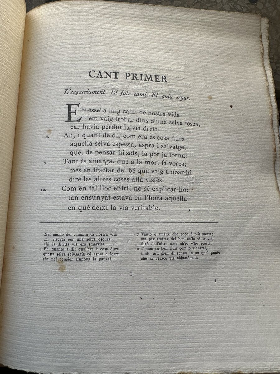 In the archives / research library of of the Balmesiana in Barcelona - The Divine Comedy in Catalan. No, I can’t
actually read it, but it is cool!