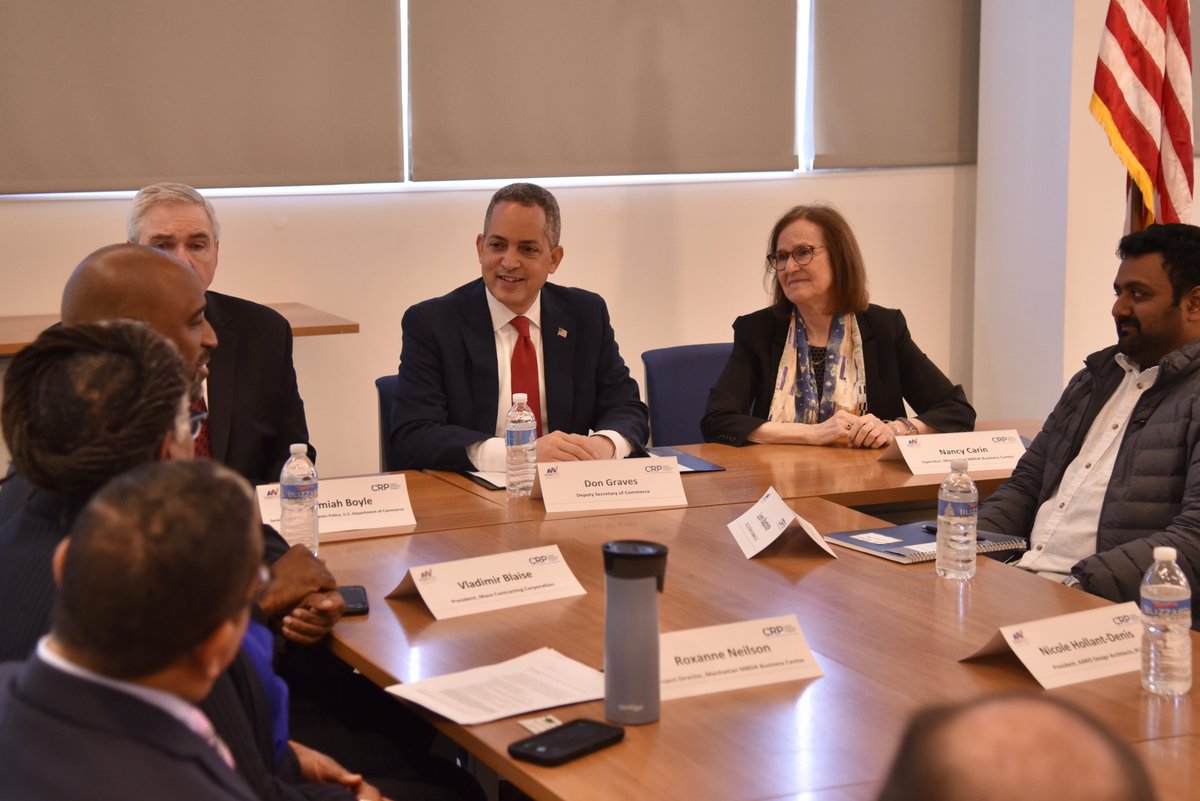 Last week, I heard from the Manhattan @USMBDA Business Center clients about the state of their businesses and how the Biden-Harris Administration policies have helped them expand their business with the federal government.