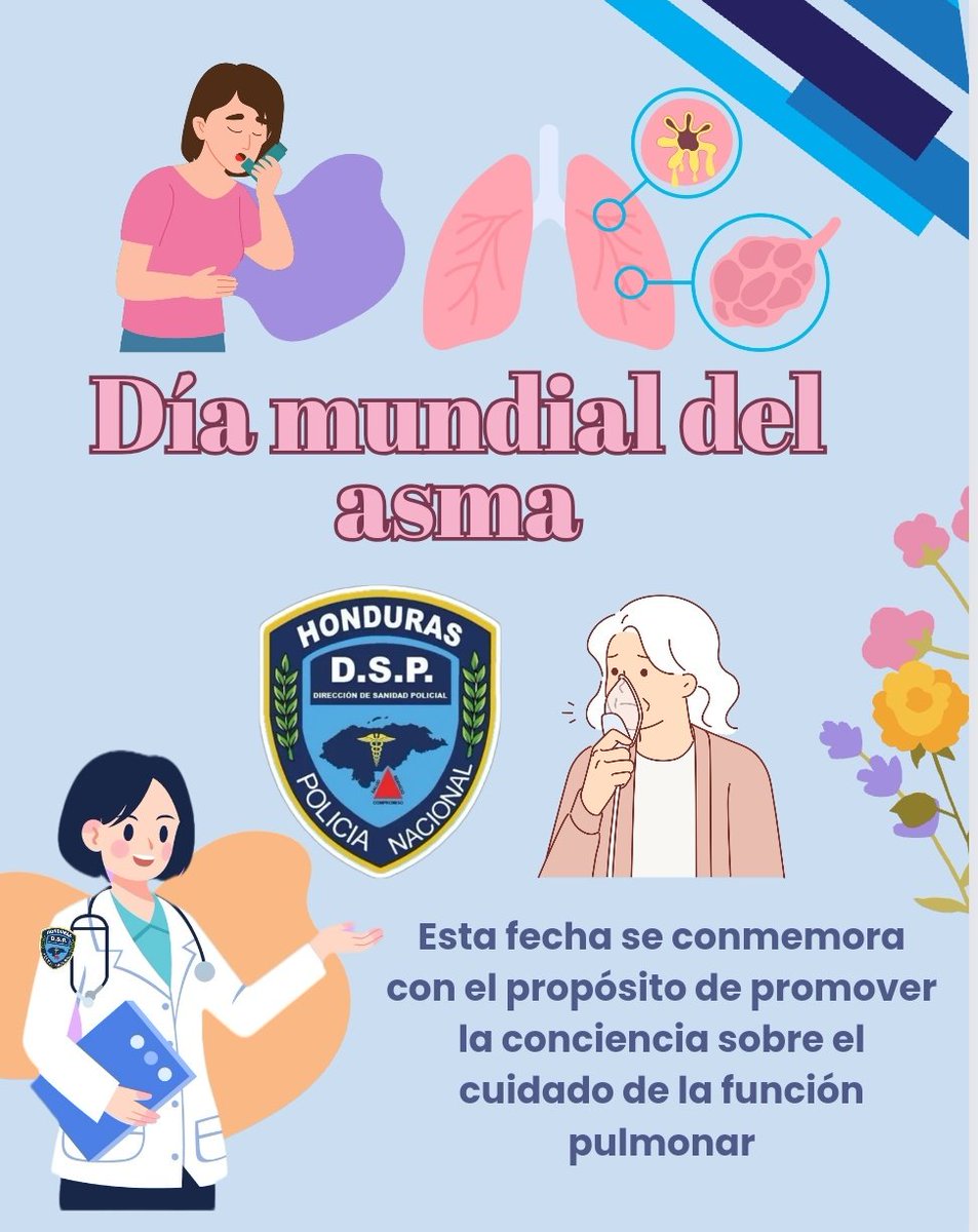 Fecha conmemorativa 🫁 Hoy en día debemos cuidarnos de las enfermedades respiratorias, especialmente por la bruma que prolifera en la capital.🏙️ Como consejo saludable trate de usar mascarilla 😷 y evite el uso de cigarrillo 🚬 @hegusave @PoliciaHonduras