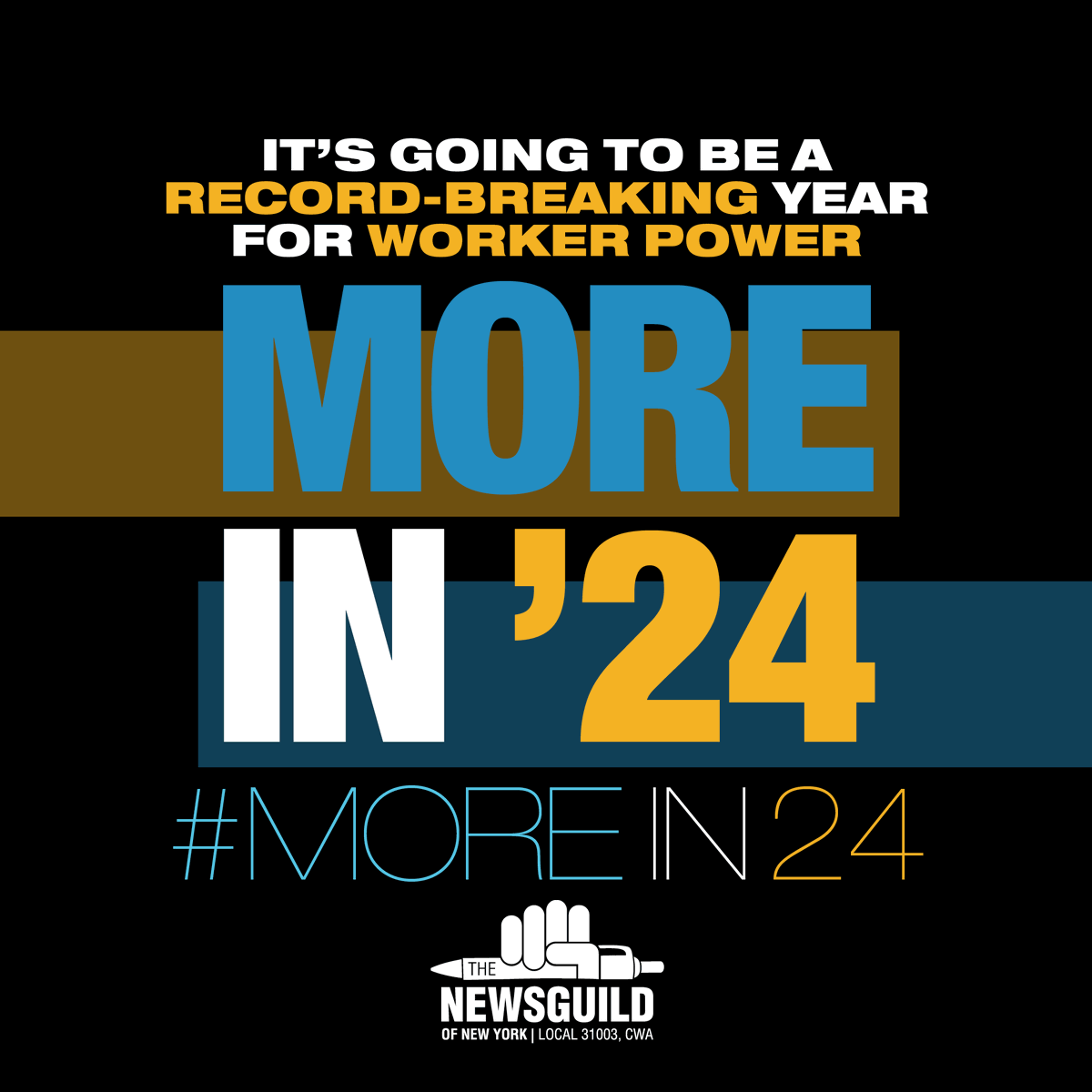 We said this year was going to be the year of 'more' - and that includes contracts. This is who we are and what we do. We fight, we win and we get our contracts