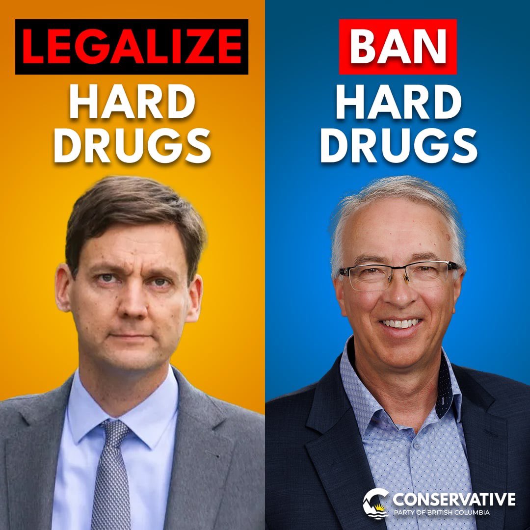 The BC NDP want to sweep their radical policies under the rug until after the election. If they win, expect them to flip-flop again.

The choice is clear—only the Conservative Party of BC will ban hard drugs, end “safe” supply of drugs and introduce a common sense treatment…