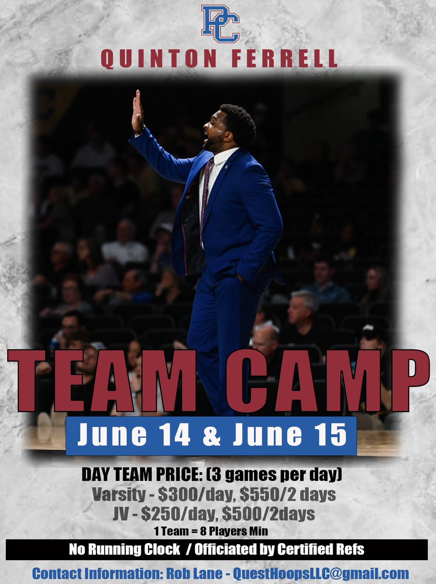 Come join us next month for Team Camp! Register today‼️ Email us at QuestHoopsLLC@gmail.com