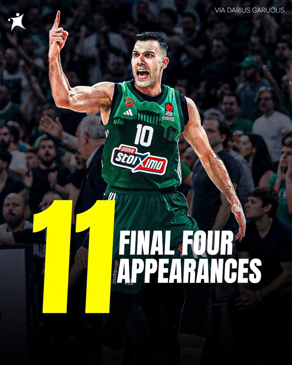 You can run from it, you can dread it, but Kostas Sloukas will make the F4 anyway 😤 1⃣1⃣ F4 APPEARANCES