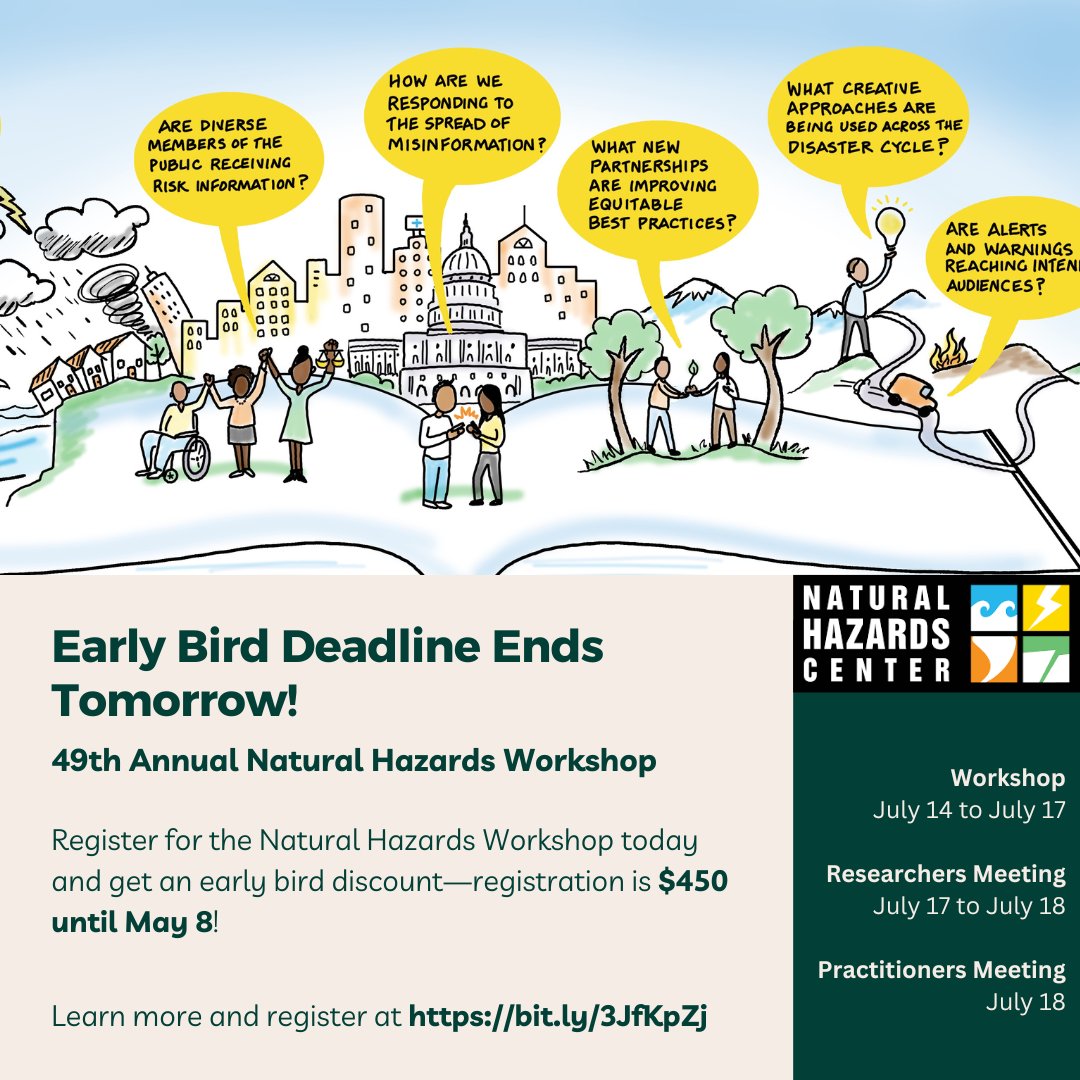 Make sure to register for the #2024HazWS by TOMORROW, May 8, to get the early bird discount! bit.ly/3JfKpZj