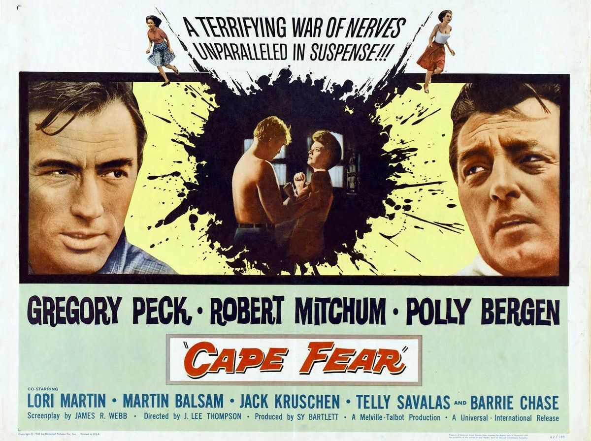 CAPE FEAR comes back to the big screen Thursday, May 16 at 11am! Gregory Peck & Robert Mitchum star in Hollywood's classic tale of revenge & murder about an ex-con determined to exact a terrible revenge on a small-town lawyer and his family. 🎟️ buff.ly/3UOtkMq